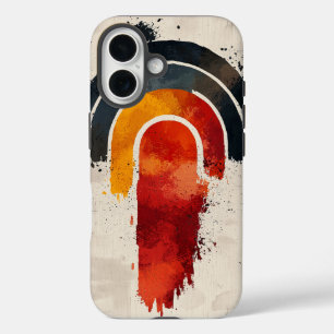 Coque Pour iPhone 16 Boho Retro Splash Rainbow Phone Case