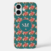 Boho rose Floral Personnaliser Monogramme