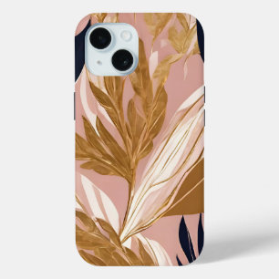 Coque Case-Mate iPhone Boho rose vif Feuilles Collection moderne