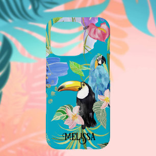 Coque iPhone 16 Pro Boho Toucan Tropical Floral