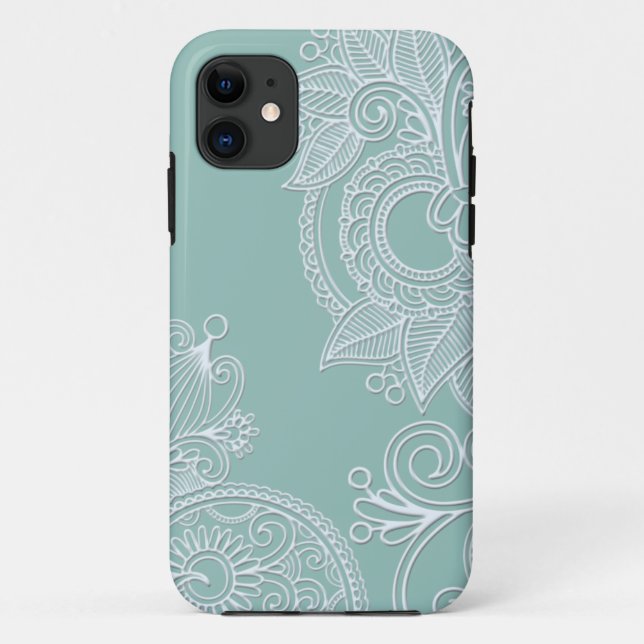 Coques Case-Mate iPhone Boho Turquoise Paisley (Dos)