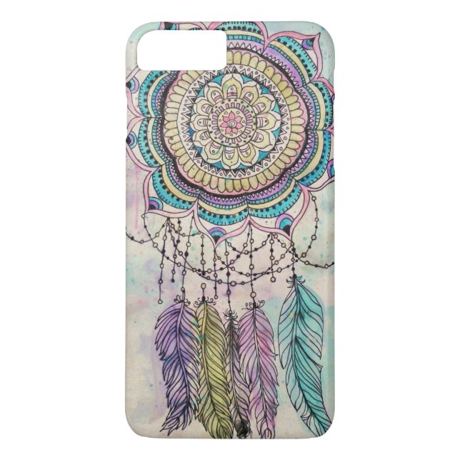 Coques Case-Mate iPhone Boho Watercolor Mandala Dreamcatcher (Dos)
