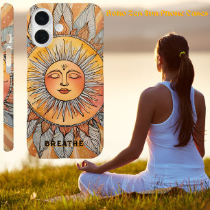 Coque Pour iPhone 16 Boho Zen Breathe Rappel Texte modifiable Calme Sol