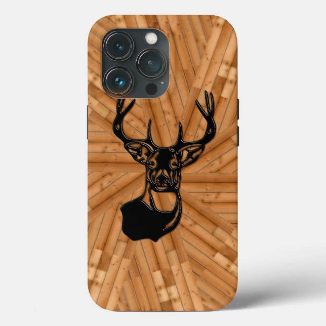 Coques Case-Mate iPhone Bois - 3D Queue blanche Buck Deer (Verso)