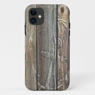 Coques Pour iPhone Bois Ancien Rustique et Ancre