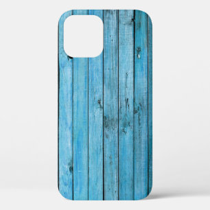 Case-Mate iPhone Case Bois bleu naturel, arrière - plan texturé.