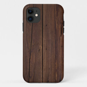 Coque Case-Mate iPhone Bois Brown foncé rustique clôture en bois Style ch