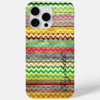 Coque Case-Mate iPhone Bois coloré Chevron rayures Monogramme