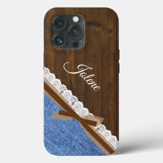 Case-Mate iPhone Case Bois Denim et dentelle Occident Thème