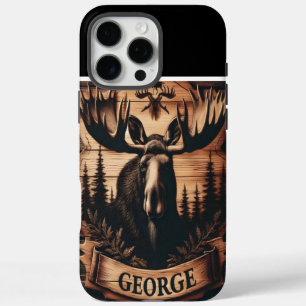 Coque iPhone 16 Pro Max Bois d'orignal personnalisé