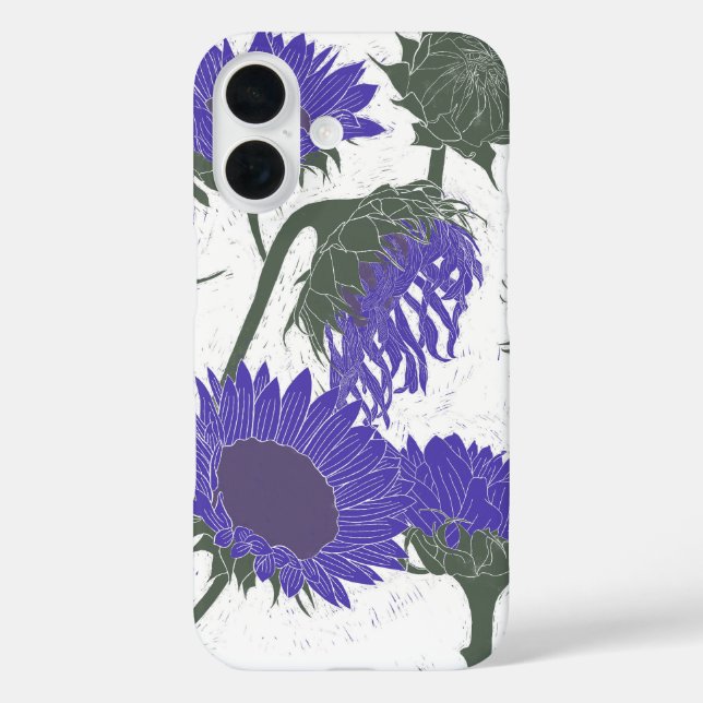 Coques Case-Mate iPhone Bois Imprimer Tournesol violet (Verso)