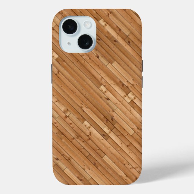 Coques Case-Mate iPhone Bois : lamelles de bois clair (Verso)