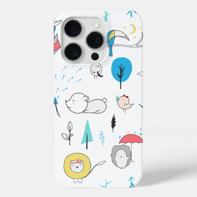 Coques Case-Mate iPhone Bois mignon Animaux Motif Téléphone (Verso)