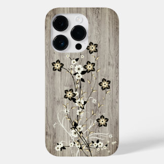 Coque Case-Mate iPhone Bois moderne élégant - fleurs - bois