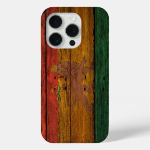 Coque Case-Mate iPhone bois reggae rasta drapeau lion musique art