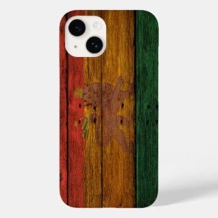 Coque Case-Mate iPhone bois reggae rasta drapeau lion musique art