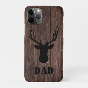 Case-Mate iPhone Case Bois rustique Buck Bois Motif Papa