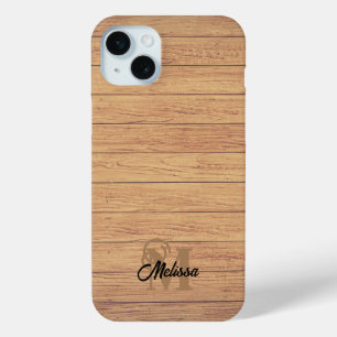 Coque Case-Mate iPhone Bois rustique monogramed