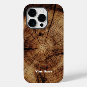 Coque Case-Mate iPhone Bois rustique Monogramme de grain