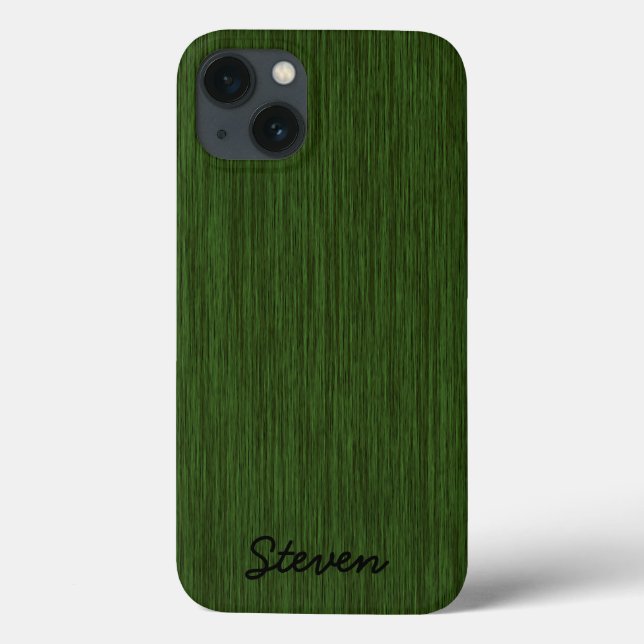 Coques Case-Mate iPhone Bois vert granuleux personnalisé (Verso)