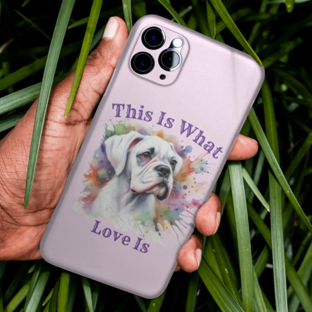 Coques Case-Mate iPhone Boîte Aquarelle Boxer C'est ce qu'est l'amour ❤ (Créateur téléchargé)