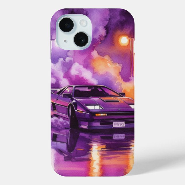 Coques Case-Mate iPhone Boîte de téléphone Synthwave Retro Future Hyper Ca (Verso)