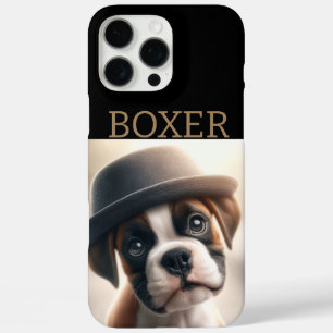 Coque iPhone 16 Pro Max Boîte mignonne de chiot Boxer – Art canin stylé