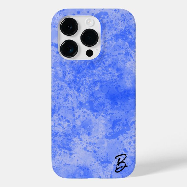 Coques Case-Mate iPhone Boîte téléphonique personnalisée Mess d'encre bleu (Verso)