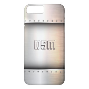 Coque Case-Mate iPhone Boîtes de téléphone monogramme Faux Metal personna
