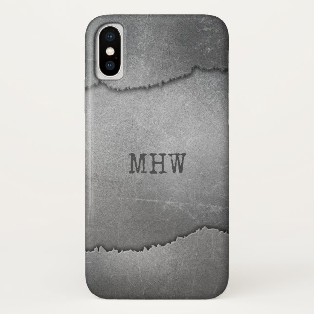 Coques Case-Mate iPhone Boîtes de téléphone monogramme personnalisées Faux (Dos)