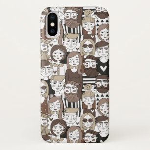 Coque iPhone X Boîtes de téléphone Motif Hipster
