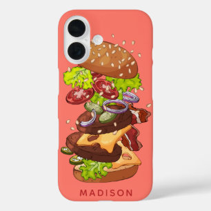 Coque Pour iPhone 16 Boîtes de téléphone personnalisées Big Burger