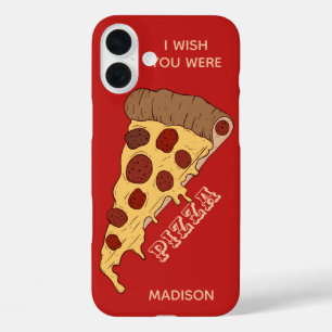 Coque Pour iPhone 16 Plus Boîtes de téléphone Pizza Slice personnalisées nom