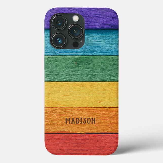 Coques Case-Mate iPhone Boîtes de téléphone Rainbow personnalisées (Verso)