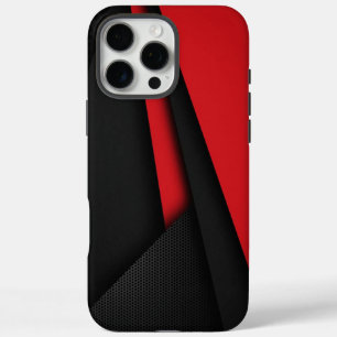 Coque iPhone 16 Pro Max Boîtes de téléphone rouge et noir