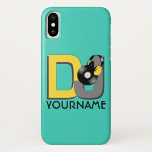 Case-Mate iPhone Case Boîtes DJ personnalisées de nom et couleur