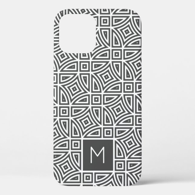 Coques Case-Mate iPhone Boîtes téléphoniques Abstrait monogramme personnal (Verso)