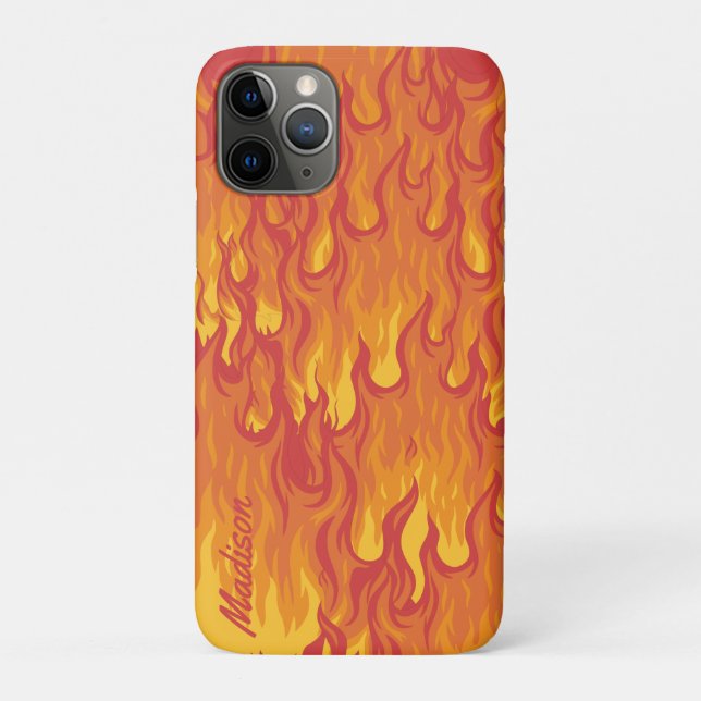 Coques Case-Mate iPhone Boîtes téléphoniques FIRE de nom personnalisé (Dos)