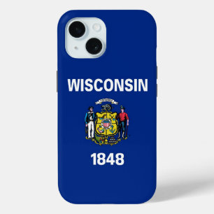 Coque Case-Mate iPhone Boîtier Apple iPhone 15 Case-Mate, drapeau du Wisc