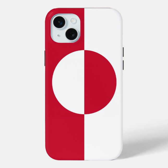Coques Case-Mate iPhone Boîtier Apple iPhone 15 Plus, drapeau du Groenland (Verso)