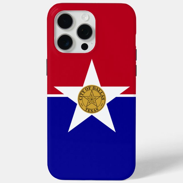 Coques Case-Mate iPhone Boîtier Apple iPhone 15 Pro Max, Drapeau de Dallas (Verso)