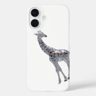 Coque Pour iPhone 16 Boîtier Apple iPhone 16 Crystal Giraffe Art Design