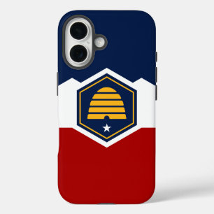 Coque Pour iPhone 16 Boîtier Apple iPhone 16, drapeau de l'État de l'Ut