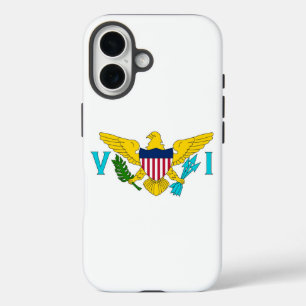 Coque Pour iPhone 16 Boîtier Apple iPhone 16, drapeau des îles Vierges