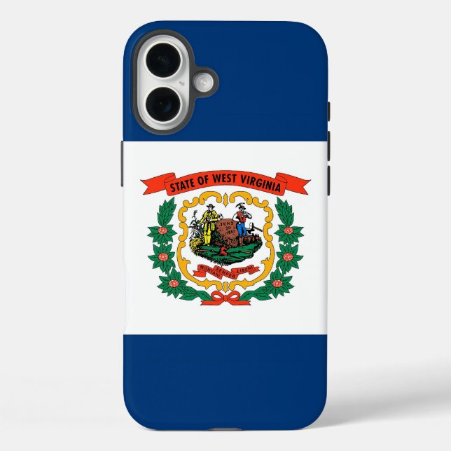 Coques Case-Mate iPhone Boîtier Apple iPhone 16 Plus, drapeau de Virginie- (Verso)