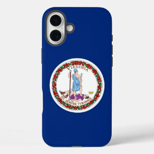 Coque Pour iPhone 16 Plus Boîtier Apple iPhone 16 Plus, drapeau de Virginie