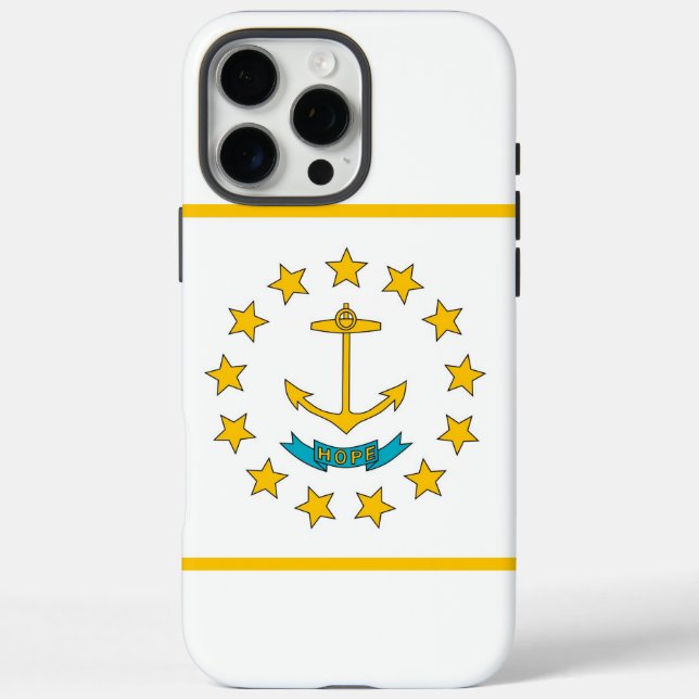 Coques Case-Mate iPhone Boîtier Apple iPhone 16 Pro Max, drapeau de Rhode  (Verso)