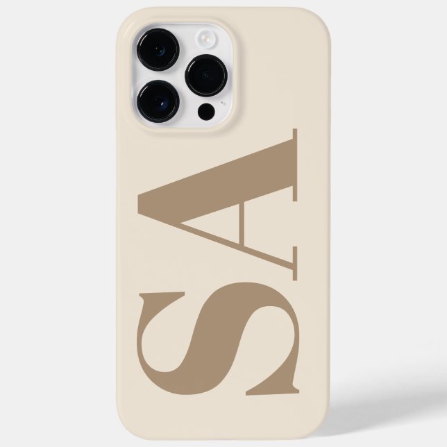 Coques Case-Mate iPhone Boîtier Case-Mate blanc antique tendance avec mono (Verso)