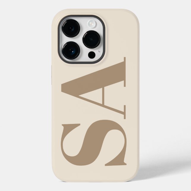 Coques Case-Mate iPhone Boîtier Case-Mate blanc antique tendance avec mono (Verso)