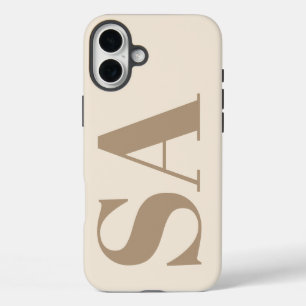 Coque Pour iPhone 16 Plus Boîtier Case-Mate blanc antique tendance avec mono